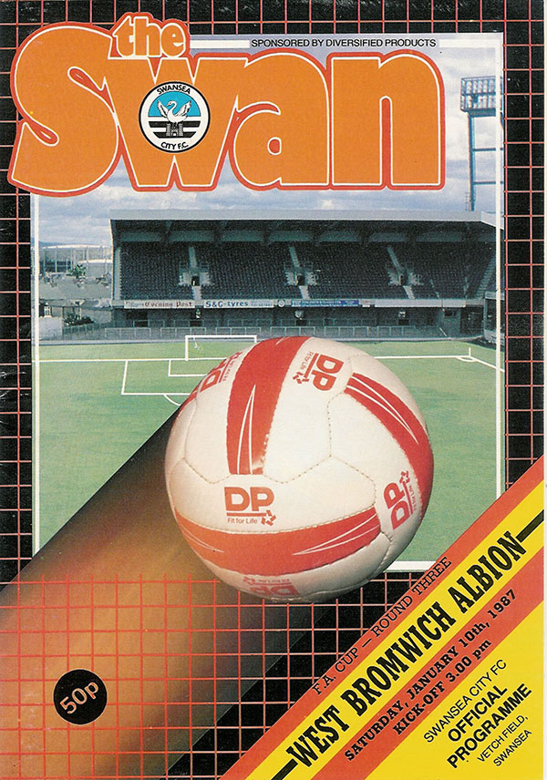 English Football Program: Swansea City vs. West Bromwich Albion (January 10, 1987)