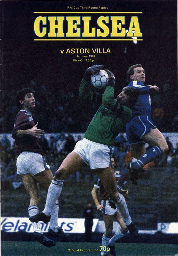 English Football Program: Chelsea vs. Aston Villa (January 21, 1987)