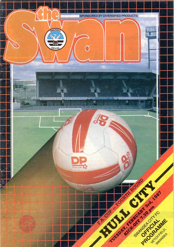 English Football Program: Swansea City vs. Hull City (February 3, 1987)