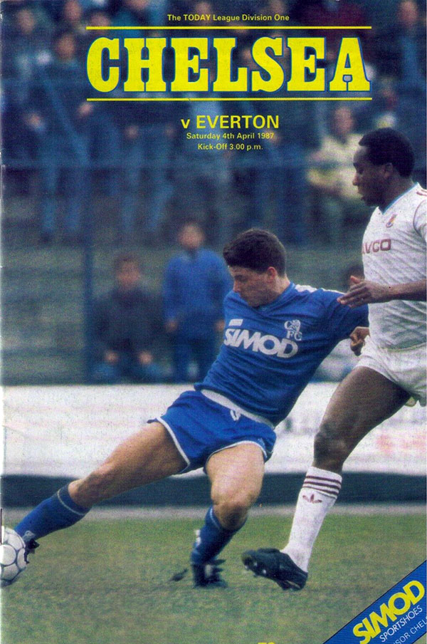 English Football Program: Chelsea vs. Everton (April 4, 1987)