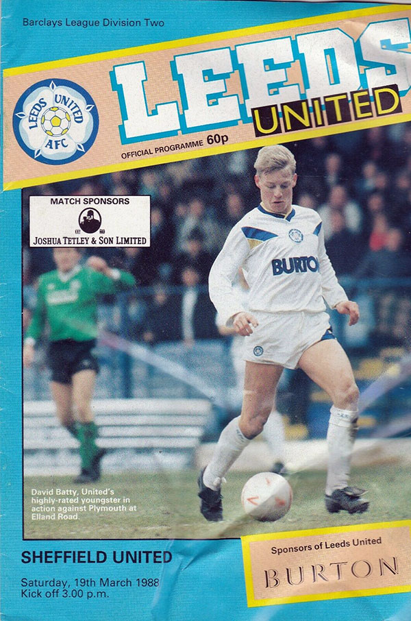 English Football Program: Leeds United vs. Sheffield United (March 19, 1988)