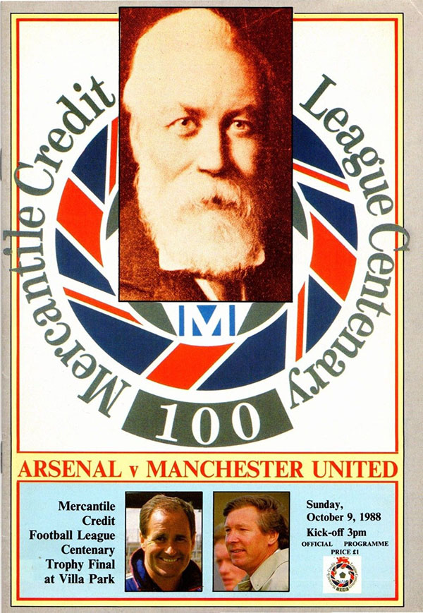 English Football Program: Arsenal vs. Manchester United (October 9, 1988)