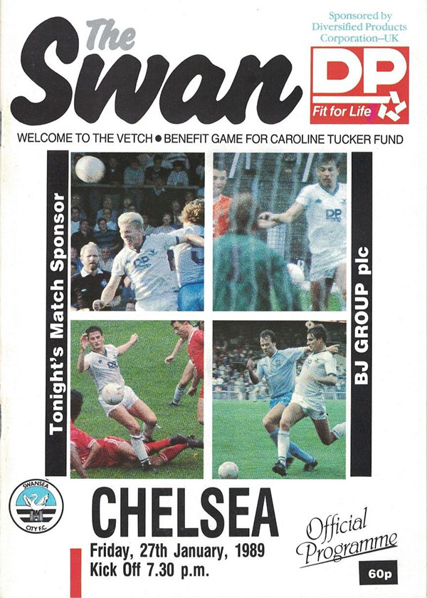 English Football Program: Swansea City vs. Chelsea (January 27, 1989)
