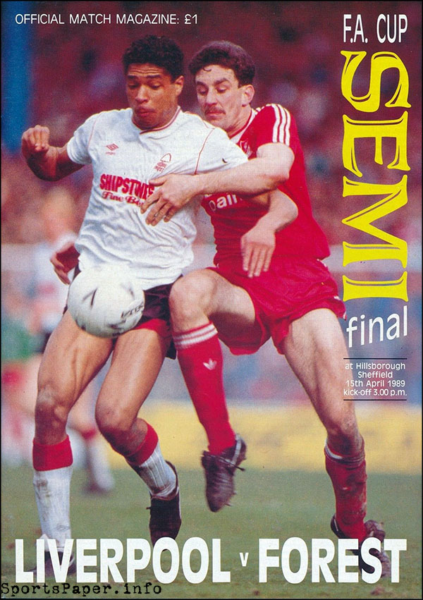 English Football Program: Liverpool vs. Nottingham Forest (April 15, 1989)