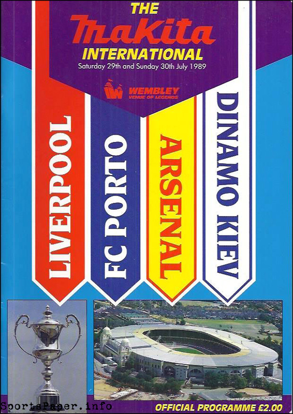 English Football Program: 1989 Makita Tournament