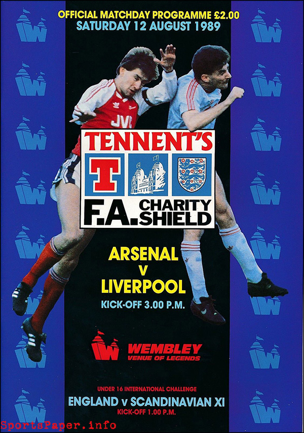 English Football Program: Arsenal vs. Liverpool (August 12, 1989)