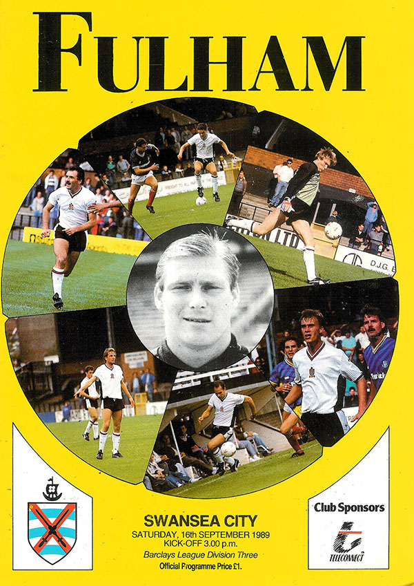 English Football Program: Fulham vs. Swansea City (September 16, 1989)