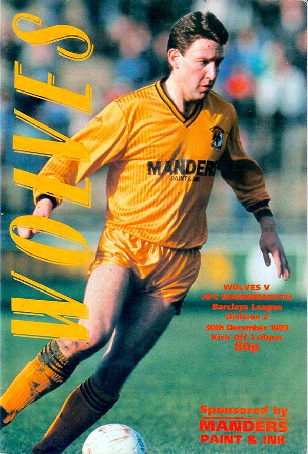 English Football Program: Wolverhampton Wanderers vs. AFC Bournemouth (December 30, 1989)