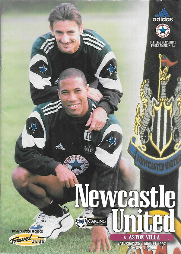 English Football Program: Newcastle United vs. Aston Villa (August 23, 1997)