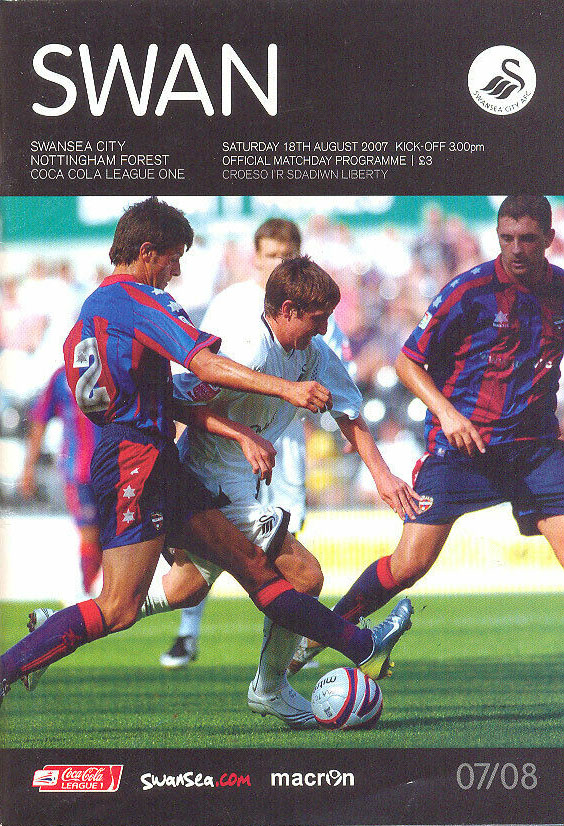 English Football Program: Swansea City vs. Nottingham Forest (August 18, 2007)