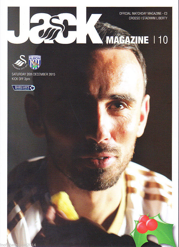 English Football Program: Swansea City vs. West Bromwich Albion (December 26, 2015)