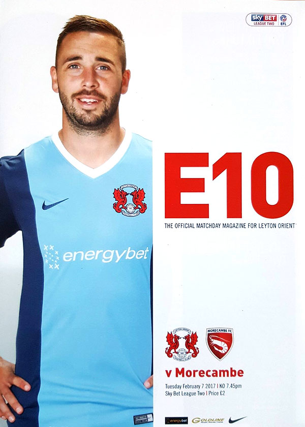 English Football Program: Leyton Orient vs. Morecambe (February 7, 2017)