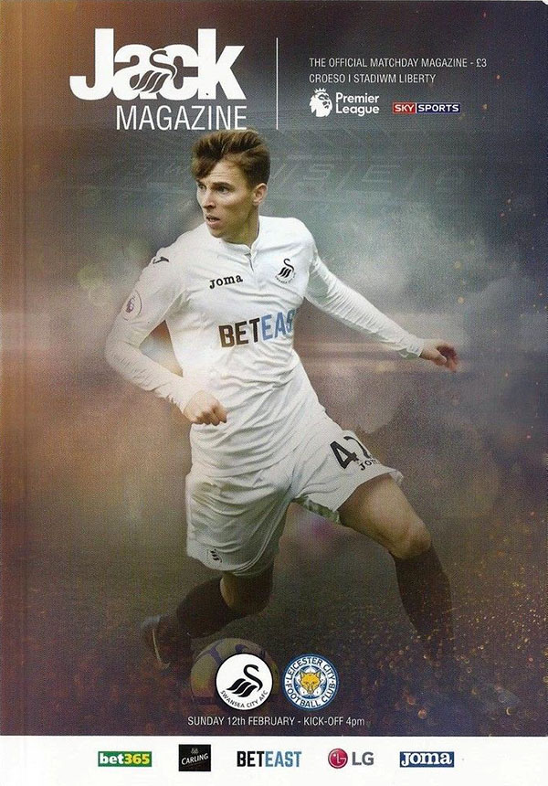 English Football Program: Swansea City vs. Leicester City (February 12, 2017)