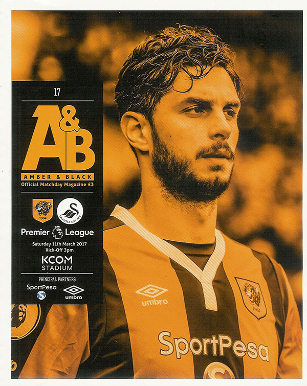 English Football Program: Hull City vs. Swansea City (March 11, 2017)