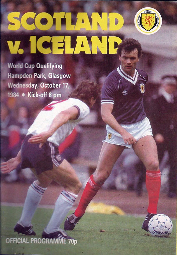 World Cup Program: Scotland vs. Iceland (October 17, 1984)